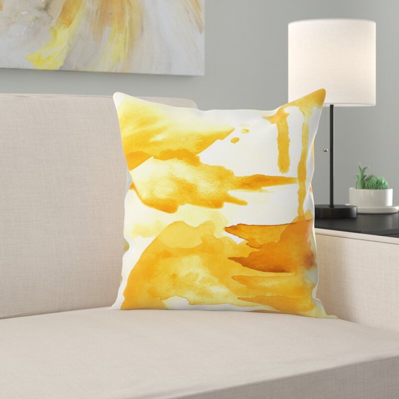 East Urban Home Spring Light Yellow Throw Pillow Wayfair